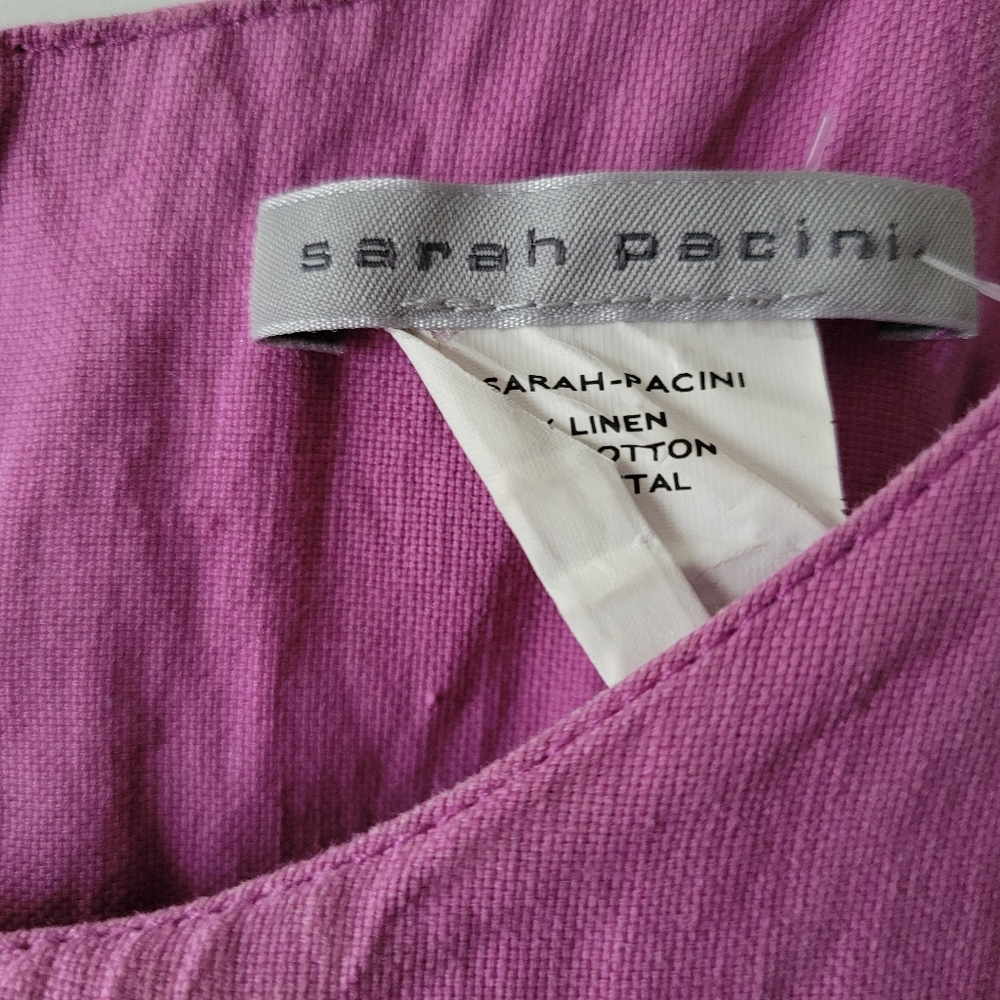 100% LINEN SARAH PACINI DRESS - Picture 6 of 7